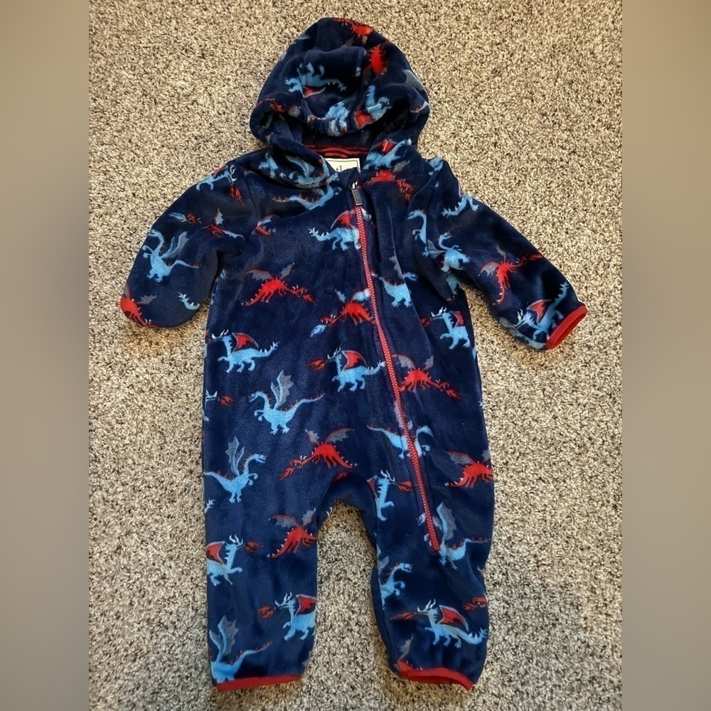 Hatley Baby Bundler‎ Warm Onepiece Dinosaur print hood